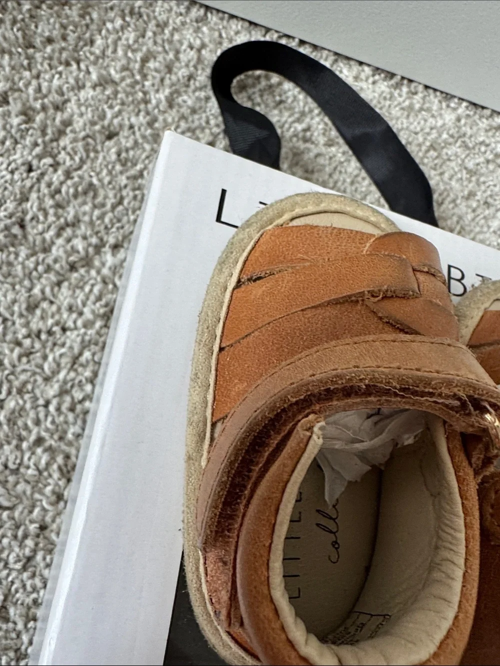 Little Bipsy Tan Leather Baby Moccasins